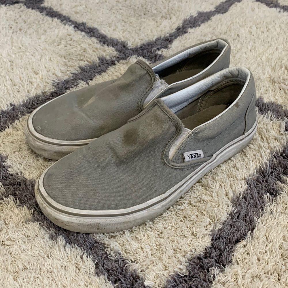 Grey slip-on vans
